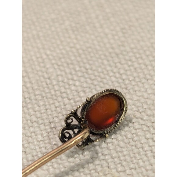 Victorian Amber Gold Filled Stick/Tie Pin 19th C. - Picture 3 of 7